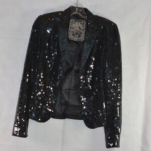 guess Black Sequin Jacket  SZ S/P